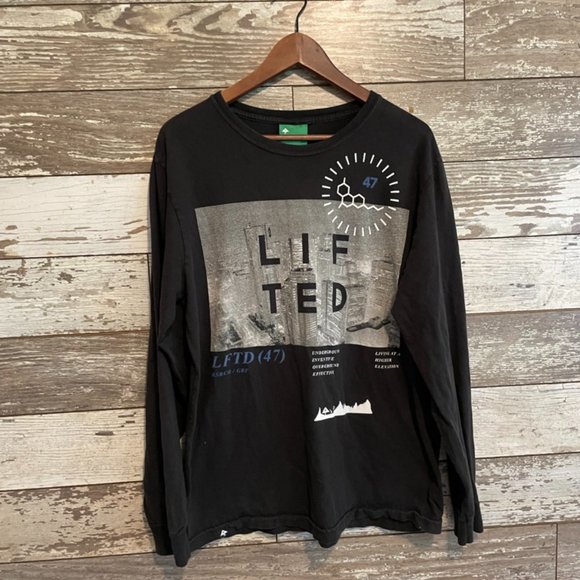 Lifted Research Group Other - Vintage Lifted Research Group City Skyline Molecular Graphic Tee